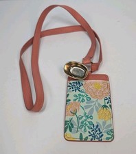 Bath & Body Works Wearable Lanyard ID Card Pocket Holder Floral Design
