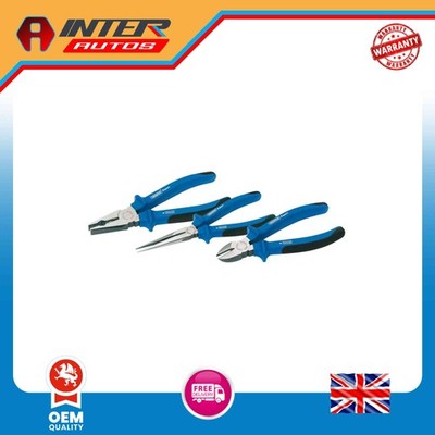 Draper Expert Heavy Duty Soft Grip Pliers Set (3 Piece) 69289
