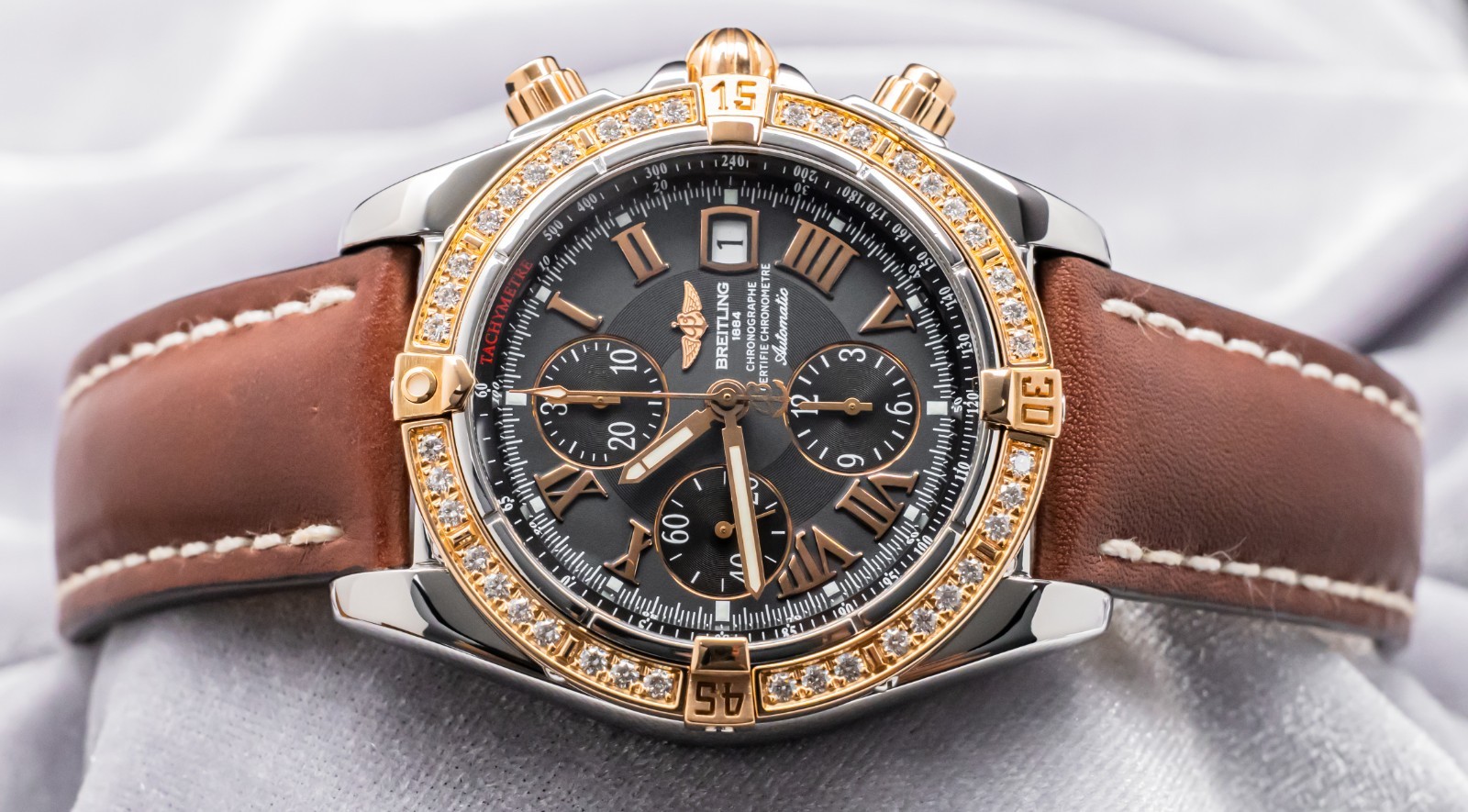 Breitling Chronomat Evolution FACTORY DIAMOND Ros… - image 3