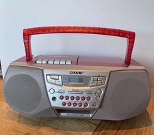 Vintage Sony Boombox CFD-922 Translucent PURPLE Tested CD Radio Cassette Corded