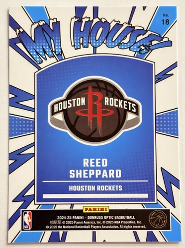 2024-25 Panini Donruss Optic - My House Reed Sheppard #18 (RC) - Picture 2 of 2