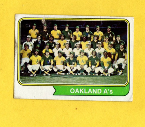 A's Team #246 1974 Topps card