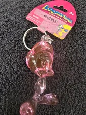 TWEETY BIRD translucent pink keychain