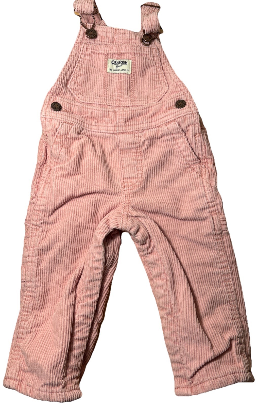 OshKosh B’Gosh Vestbak Pink Corduroy Overalls Size 12 Months