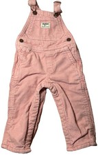 OshKosh B  Gosh Vestbak Pink Corduroy Overalls Size 12 Months