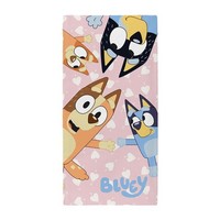 Bluey Badetuch 100% Baumwolle Groß I Love U Strand Pool Kinder Rosa Offiziell