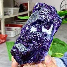 3.04LB Rare Purple BLUE cubic fluorite mineral crystal sample/Zhejiang, China