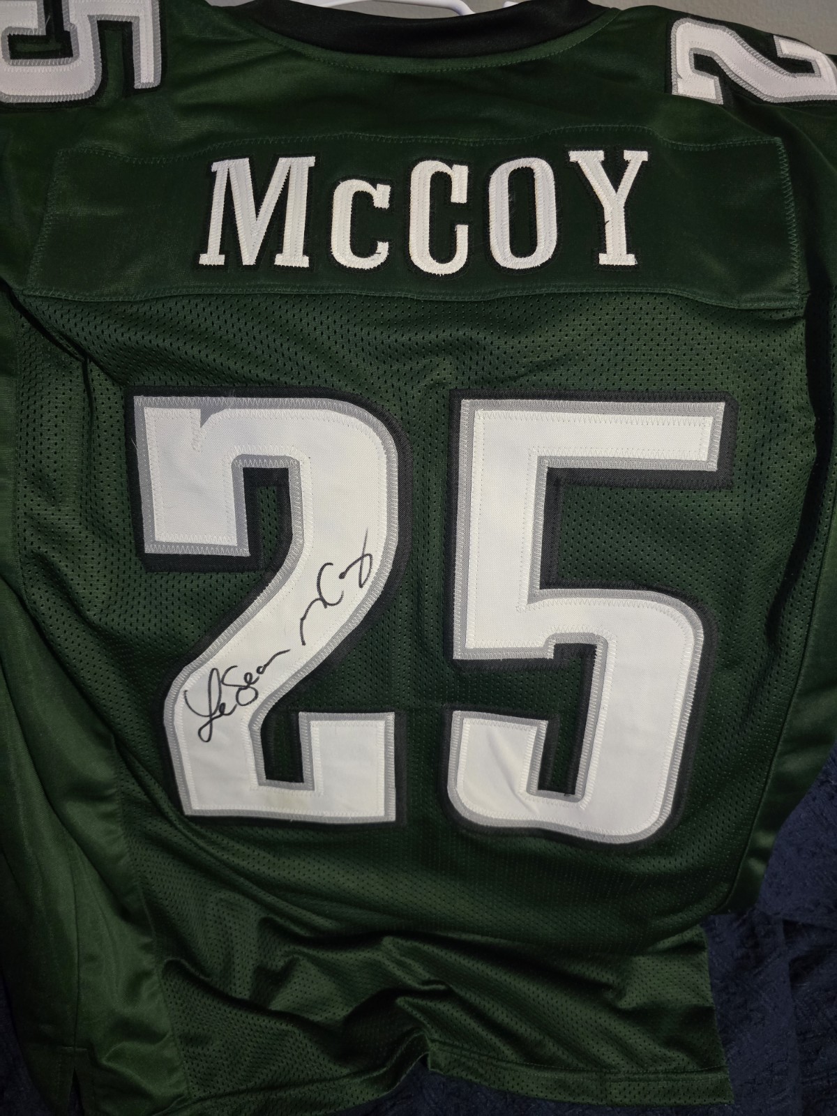 LeSean McCoy Autographed Signed Philadelphia Eagles Custom Eagles Style Player Jersey (XL) PSA Certified 