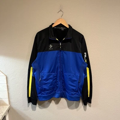 Vintage Y2K RLX By Ralph Lauren Full Zip Track Jacket Size XL Black/Blue - Image 1 of 4