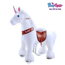 PonyCycle Ride on Pony Riding Unicorn Toy White for Kids 3-5 Ux304 Minimal Used