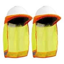 2Pcs Summer Mesh Hat Cover Reflective Neck Shield for Outdoor Safety Activities