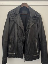 All Saints Kushiro Leather Jacket - Mens Small