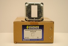Box of 50 Pieces 4" Square Raised Cover for One GFCI