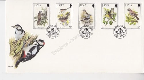 Unaddressed Jersey FDC First Day Cover 1993 BIRDS OF SUMMER Set