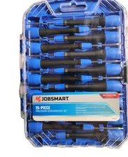 New JOBSMART 15 pc. Precision Screwdriver Set