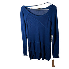 DKNY Jeans Sweater Women's Large Blue Pullover Knit Round Neck Casual