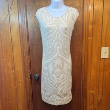 Carmen Marc Valdo Chic Cream Patterned Mini Dress - S