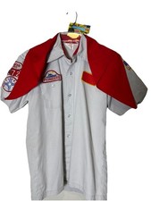 Vintage AWANA Shirt Size 16 Button Up Uniform Pioneers Club USA Red Bandana