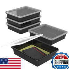 Storex Letter Size Flat Storage Tray Organize...