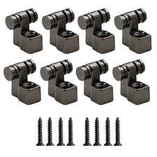 Hordion 8 Pcs Roller String Tree Guides Retaine for Strat Tele Style Black