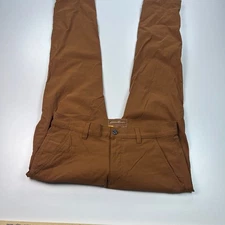 Eddie Bauer TRAVEX Tech Pants Mens 33x33 Brown Nylon Stretch Outdoors Pockets