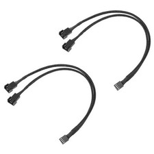 3 Way 4-Pin PWM Fan Splitter Cable 2-Pack, 12 Inches PC Fan Splitter 1 2 Pack