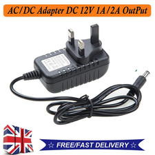 12V 1A/2A/3A DC UK Plug Power Supply Adaptor Transformer for LED Strips CCTV New