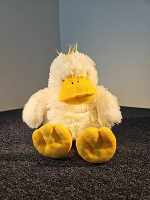 Huggy Buddy Yellow Duck Plush Sewn Eyes Long Legs 14'' Stuffed Animal Toy