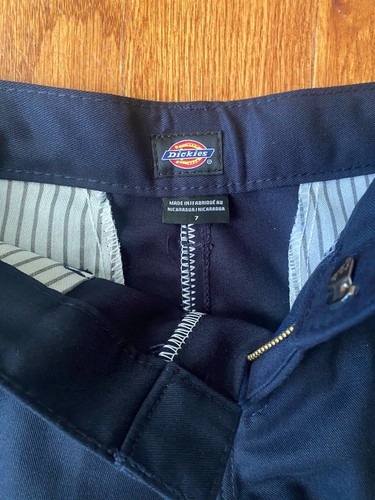 Dickies Boy's Navy Flat Front Classic Fit Shorts Size 7- NEW ADJUSTABLE WAIST - Picture 5 of 13