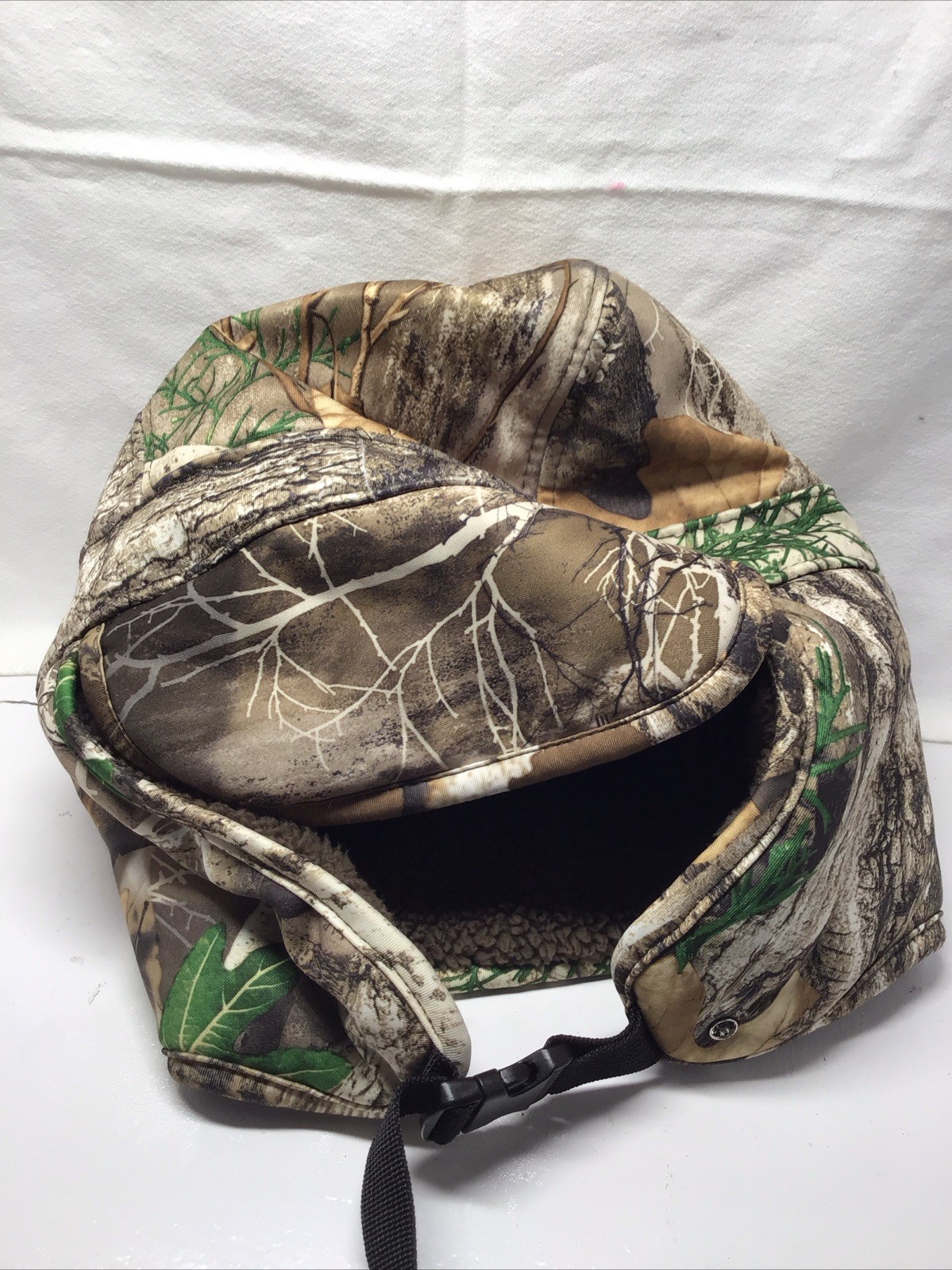 Real Tree Fleece Lined Camo Hat Hunting Fishing Outdoor Cap Adjustable Strap