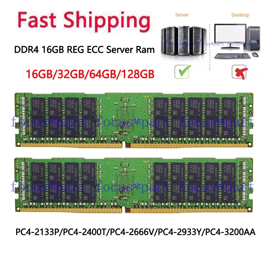 ﻿Samsung 16GB RDIMM DDR4-2133 2400 2666 2933 3200 MHz REG ECC Server Speicher Konvolut