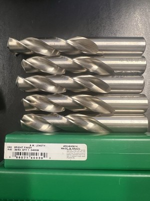 PRECISION TWIST DRILL   R40   39/64  HSS  BRIGHT FINISH (QTY 5 Light Use)