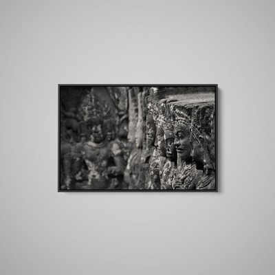 Artographie - Buddhist Temple Wall Carving - Art Print on Paper or Canvas