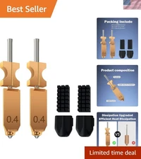 3D Printer Hotend Nozzle Kit Upgraded 0.4mm All Metal Fast Heat Dissipation