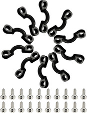 Kayak Pad Eye Kit, Nylon Bungee Deck Rope Loops Tie Down Pad Eyes Strap Hook for
