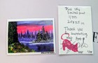 ACEO Mini Print, Pink Sky, Lake Landscape, original Acrylic | Trinity Contini  — photo 4