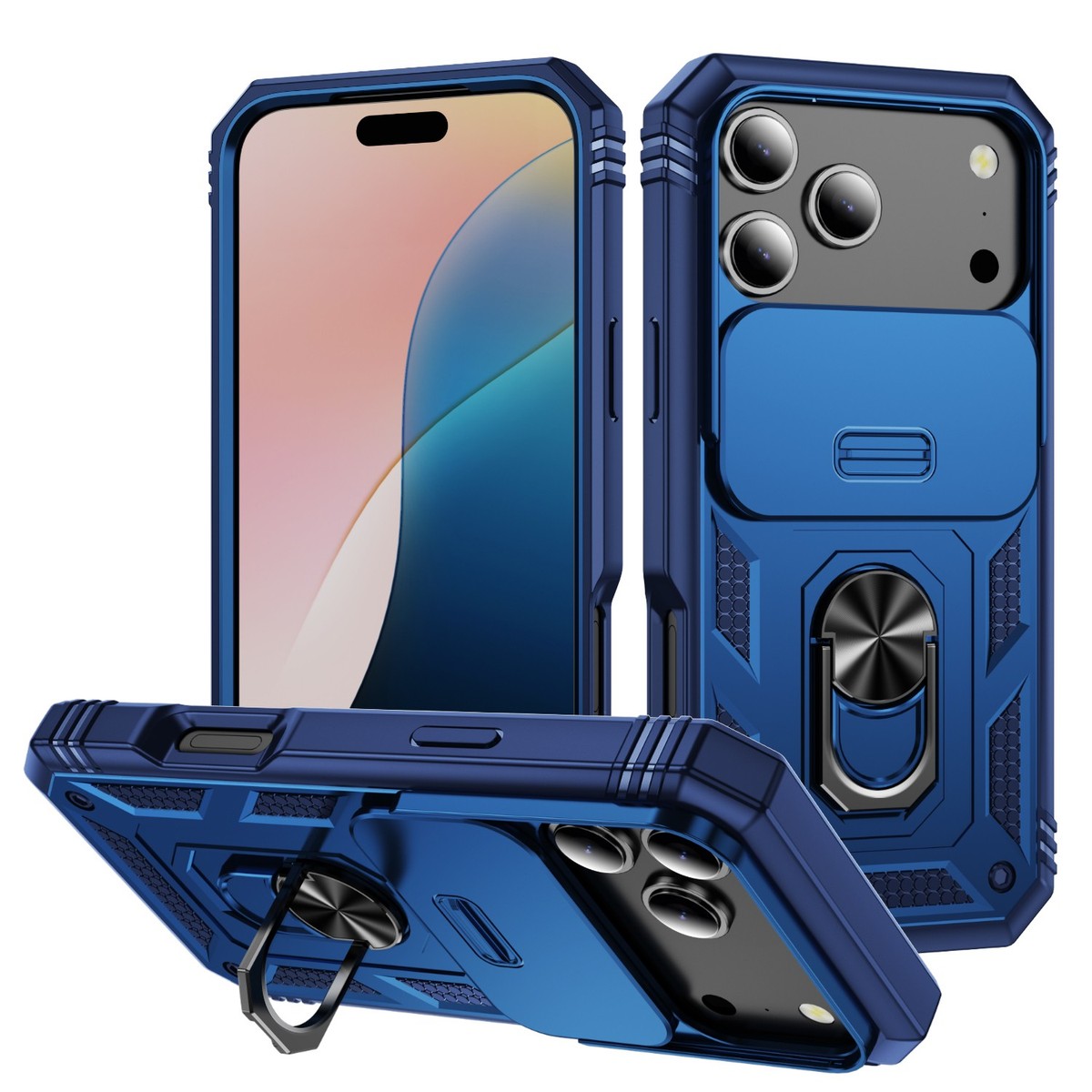 For iPhone 17 Pro Max 16 15 14 13 12 11 Heavy Duty Case w/ Slide