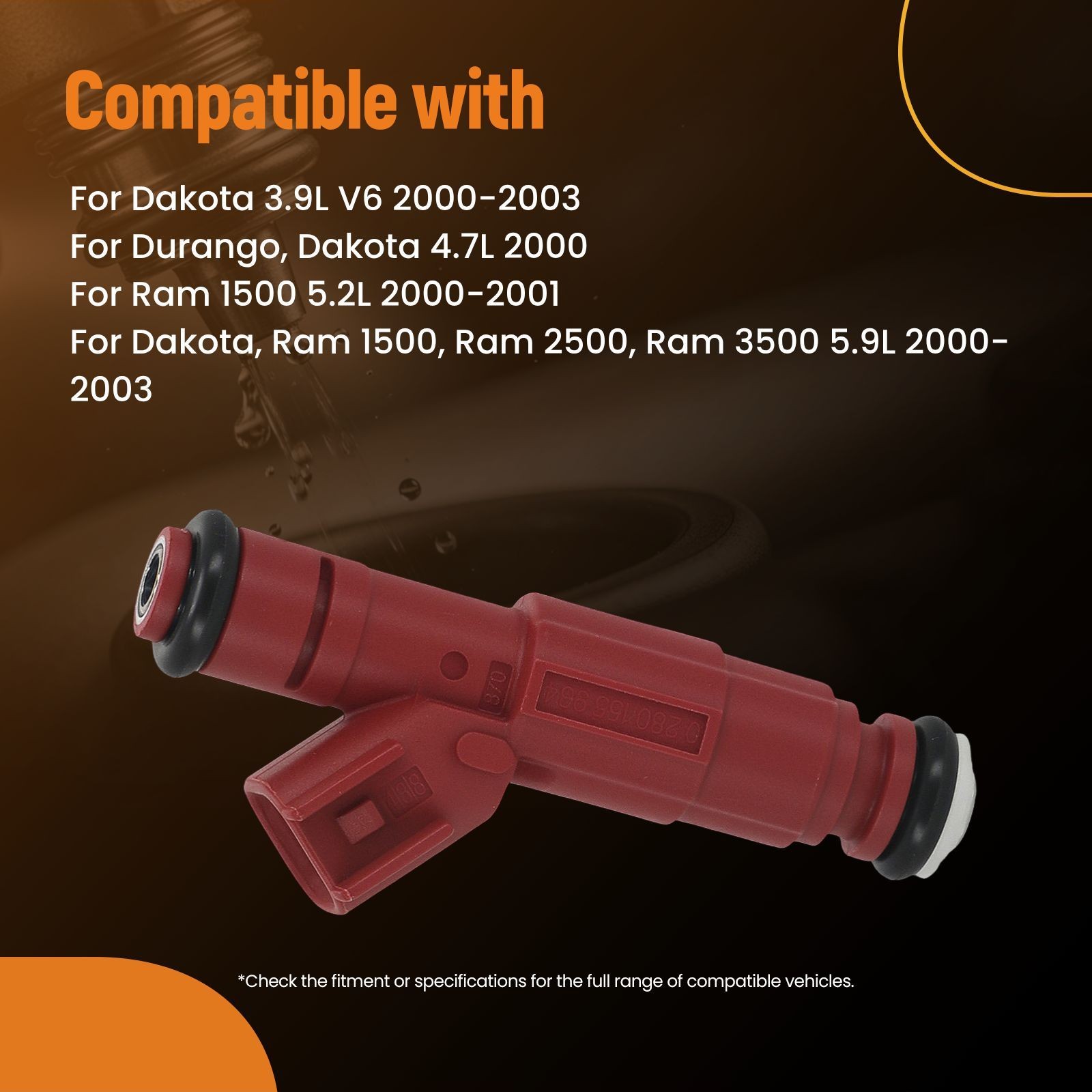 6PCS Fuel Injectors Kit for Dodge Ram 1500-3500 Van 5.9L 2000-2003 Set thumbnail 3