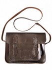 Zatchels Brown Leather Satchel Crossbody Shoulder Bag Made England