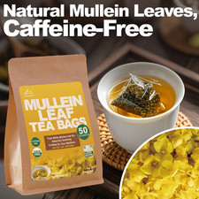 Mullein Leaf Tea Bags Natural Herbal Mix for Lung And Respiratory Wellness Vegan