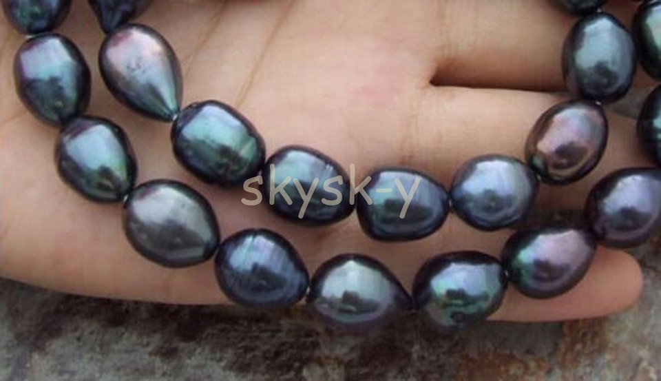 Beautiful Natural 10-11mm South Sea Baroque White Pearl beads Necklace 18