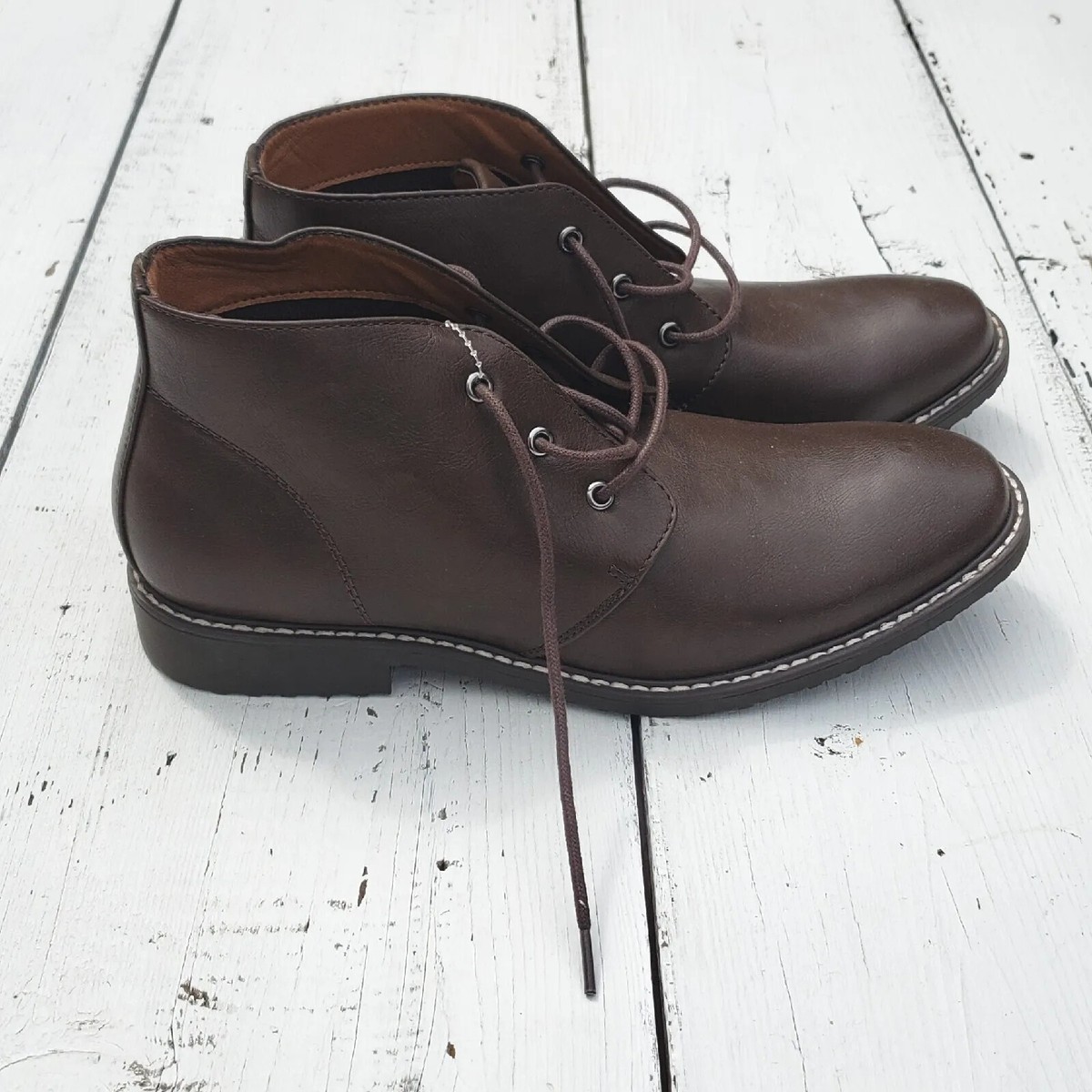 Guess Chukka Style Brown Lace Up Boots Mens Size 7.5 / 40 / 6.5 NEW Guess Chukka Style Lace Up Boots Mens Size 9.5 Brown | eBay main image 3