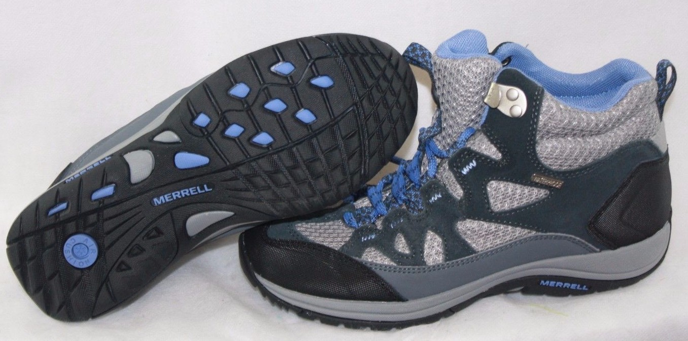 NUOVI stivali da sneaker pervinca grigi MERRELL zeolite medie impermeabili J211042C