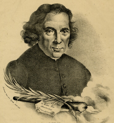 Seltener antiker Meisterdruck-PORTRAIT-JAN NIEUWENHUYZEN-FRÜHE LITHOGRAPHIE-Eynde-1825