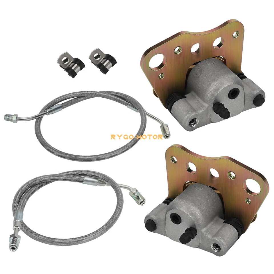 Pinzas de freno delanteras con pastillas y líneas para Polaris Magnum 325 330 500 2x4 4x4 01-04 Foto 3 de 4