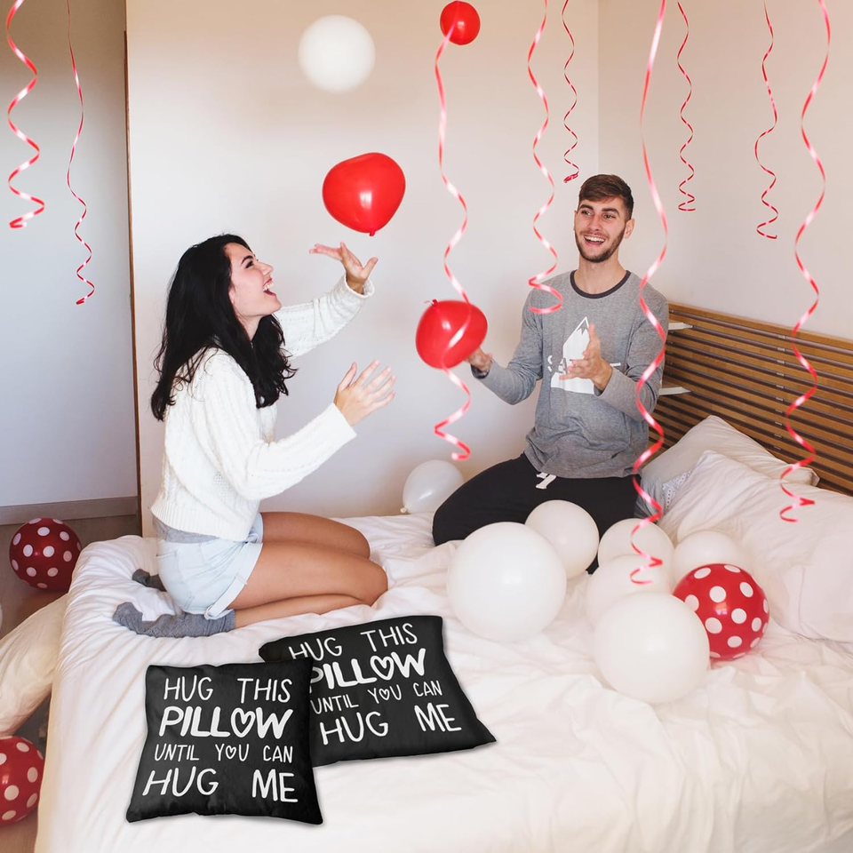 Hug This Pillow until You Can Hug Me Throw Pillow Covers, 18 X 18 ...
