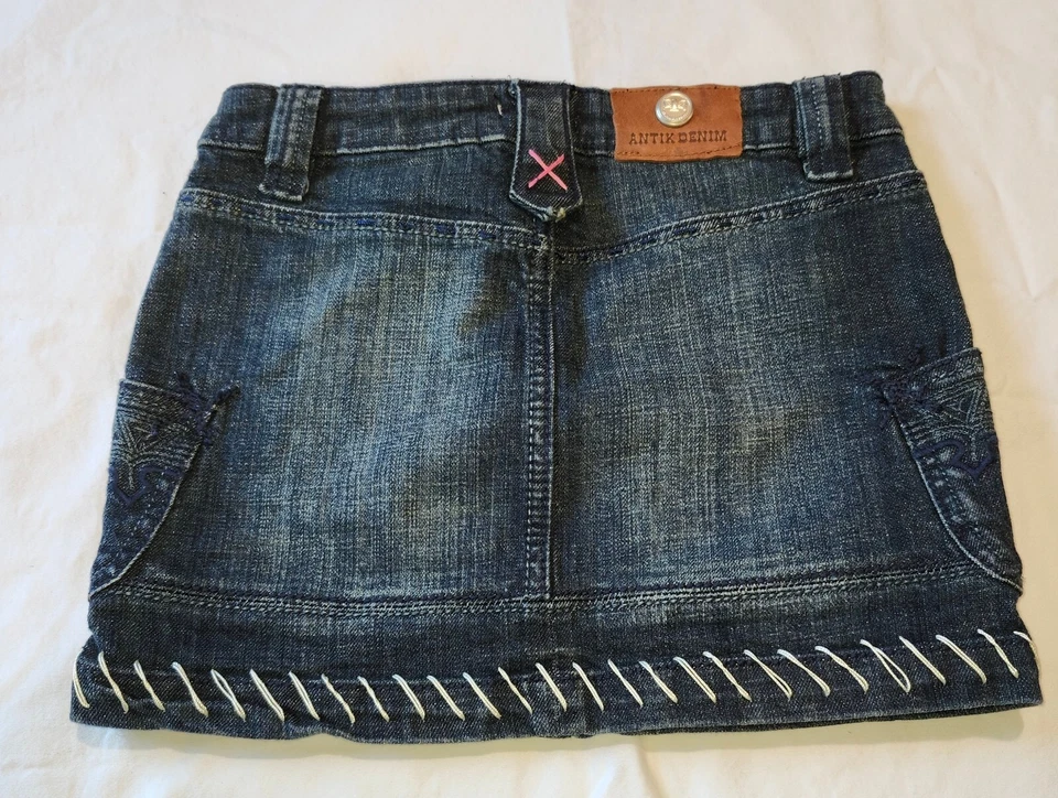 Falda vaquera antigua de mezclilla para niñas talla 10 nueva con etiquetas bolsillo  Foto 2 de 4