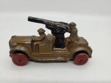 VINTAGE 1930'S BARCLAY BV16 198 LEAD DIME STORE ANTI-AIRCRAFT CANNON CAR