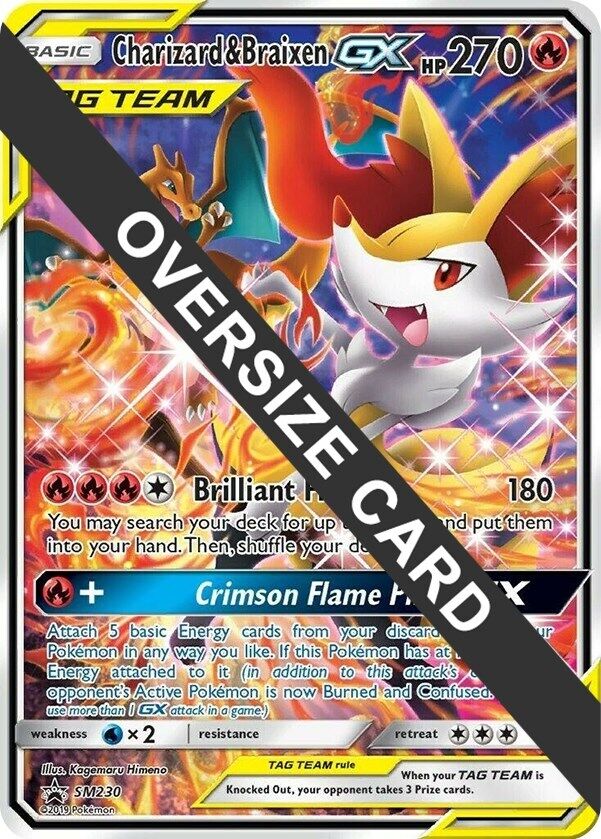 Charizard & Braixen GX - (SM Black Star Promo) SM230 Jumbo Charizard & Braixen GX - (SM Black Star Promo) SM230 Jumbo