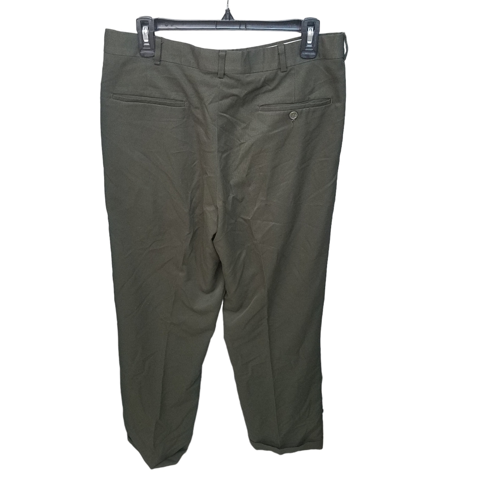 Slates Basic Mens Size 34x32 Gray Solid Dress Pan… - image 9